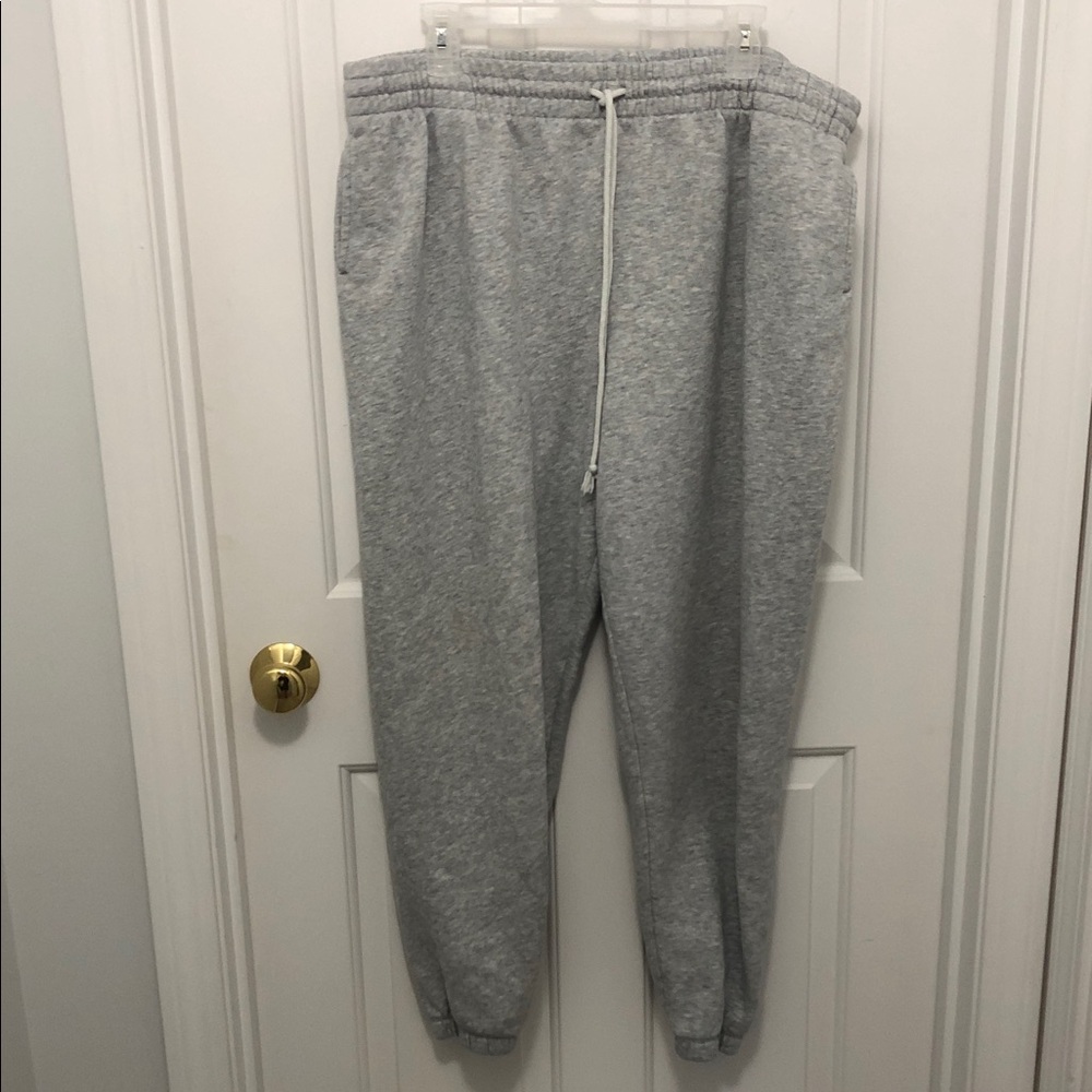 Terra & Sky Light Gray Fleece Jogger Sweatpants